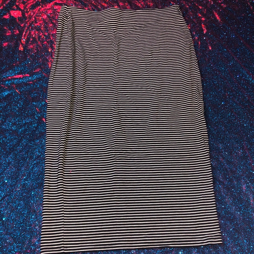 Striped Pencil Skirt